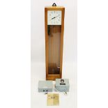 A mid 20th century walnut cased electric Pulsynetic C7 Master clock, by Gent of Leicester, the