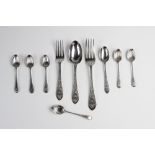 A set of six silver Victorian teaspoons, Wakely & Wheeler, London, four dated 1894, two dated
