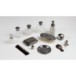 A selection of silver and silver mounted tableware and accessories, to include an Edwardian silver