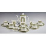 A Royal Doulton coffee service decorated in the 'Sonnet' pattern, comprising; a coffee pot and