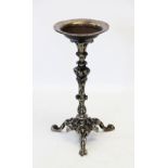 A Coalbrookdale style polished cast iron bird bath, late 19th/early 20th century, with knopped