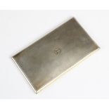 An Edwardian silver cigarette case by Asprey London, London 1907, of rectangular form with engine