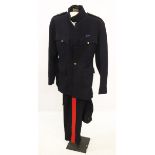 A 1960's Scots guards tunic, by Meyer and Mortimer London, complete with conforming trousers,