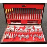 A twelve setting silver plated canteen of Kings pattern cutlery by Webber & Hill,