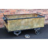 A late 19th century painted iron cheese vat by W H Smith & Co Ltd Whitchurch, later painted and