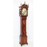 A Chippendale style longcase clock, late 20th century, the mahogany effect resin case with moulded