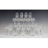 A suite of Edinburgh Crystal 'Royal' pattern glasses, comprising; six each of champagne flutes,
