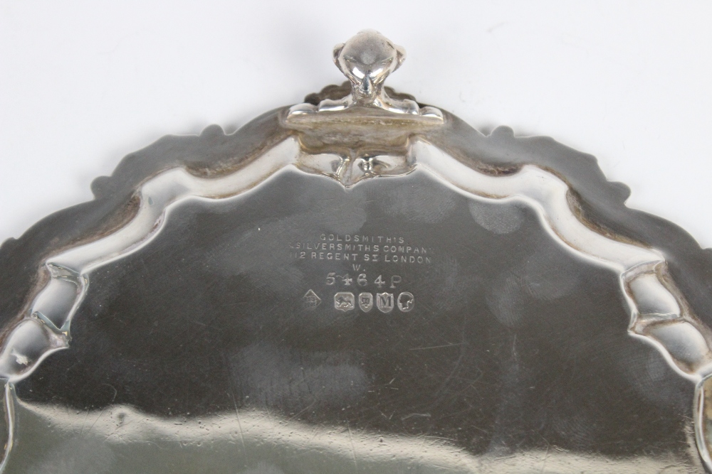 A Victorian silver salver by Martin, Hall & Co, London 1887, of hexagonal form with pie crust border - Image 3 of 4