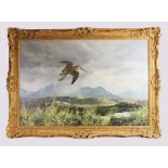William Hollywood (1923-1990), Oil on canvas, A woodcock in flight, Signed lower right, 89cm x 59cm,