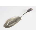 A George III silver fiddle pattern fish slice by Thomas Wallis II, London 1808, of typical form with