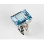 A blue gemstone set dress ring