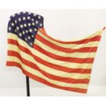 A vintage United States Of America stars & stripes flag, mid 20th century, made by the Valley