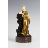 An Art Deco gilt bronze and ivory figure in the manner of Johann Philipp Ferdinand Preiss, early