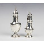 A George V silver sugar caster by S Blanckensee & Son Ltd, Chester 1931, of baluster form with