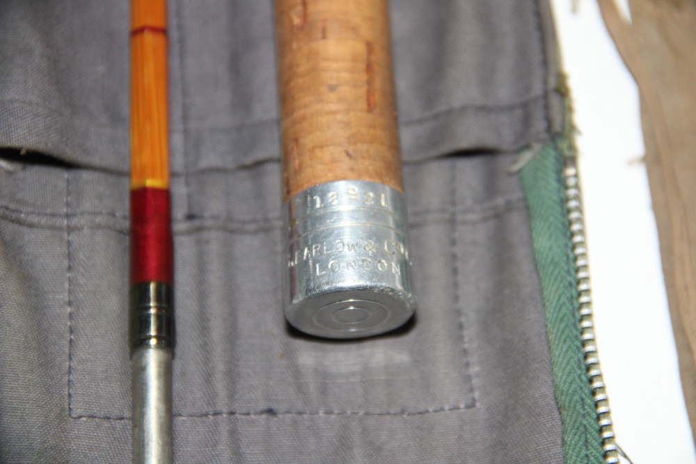 A collection of four fishing rods, comprising; A C. Farlow & Co Ltd two-piece split cane 'Jubilee' - Image 2 of 7