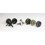 A collection of seven assorted fishing reels, to include; A S. Alcock & Co Ltd 'The Superb' fixed