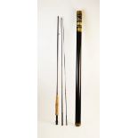 An Orvis graphite ten foot 'Western' three piece fly fishing rod, weight 3.75oz, line weight 7, in