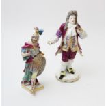 A Meissen porcelain figurine modelled as a Roman style warrior, late 19th/early 20th century,