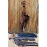 A collection of riding chaps, to include; a pair of Gibsons Newmarket full chaps in suede, another