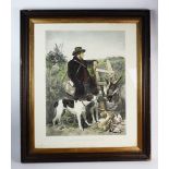After Richard Ansdell RA (1815-1885), Print on paper, 'The English Gamekeeper', engraved by F.