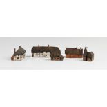 Five Brian Dollemore Shire Lane Collection miniature model cottages, comprising: 'Padbury,