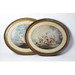 Manner of François Boucher (1703-1770), Four lithographs on paper, Scenes of frolicking cherubs