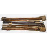 A collection of four fishing rods, comprising; A C. Farlow & Co Ltd two-piece split cane 'Jubilee'