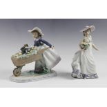 Two Lladro figures, comprising: 05790 Carefree, and 05460 A Barrow Of Fun, each in original box (2)