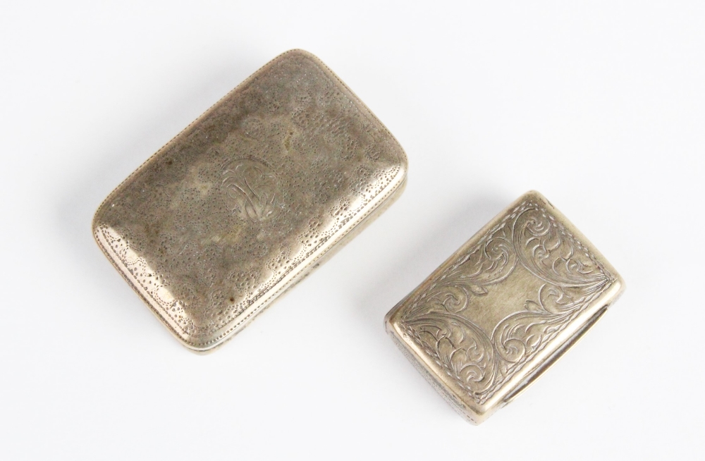 A George III silver vinaigrette by Joseph Wilmore, Birmingham 1811, of rectangular form, the