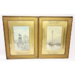 B.B. Measham (20th century), Four watercolours on paper, Four Venetian scenes, Each signed and