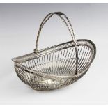 A George III silver bread basket by Samuel Roberts, George Cadman & Co, Sheffield 1796, the
