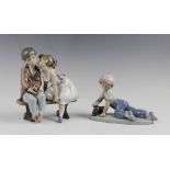 Two Lladro figures, comprising: 07619 All Aboard, and 07635 Ten And Growing, each in original box (