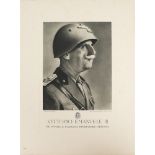 BENITO MUSSOLINI E VITTORIO EMANUELE III QUATTRO STAMPE fotografiche, edizione Ballerini e Fratini -