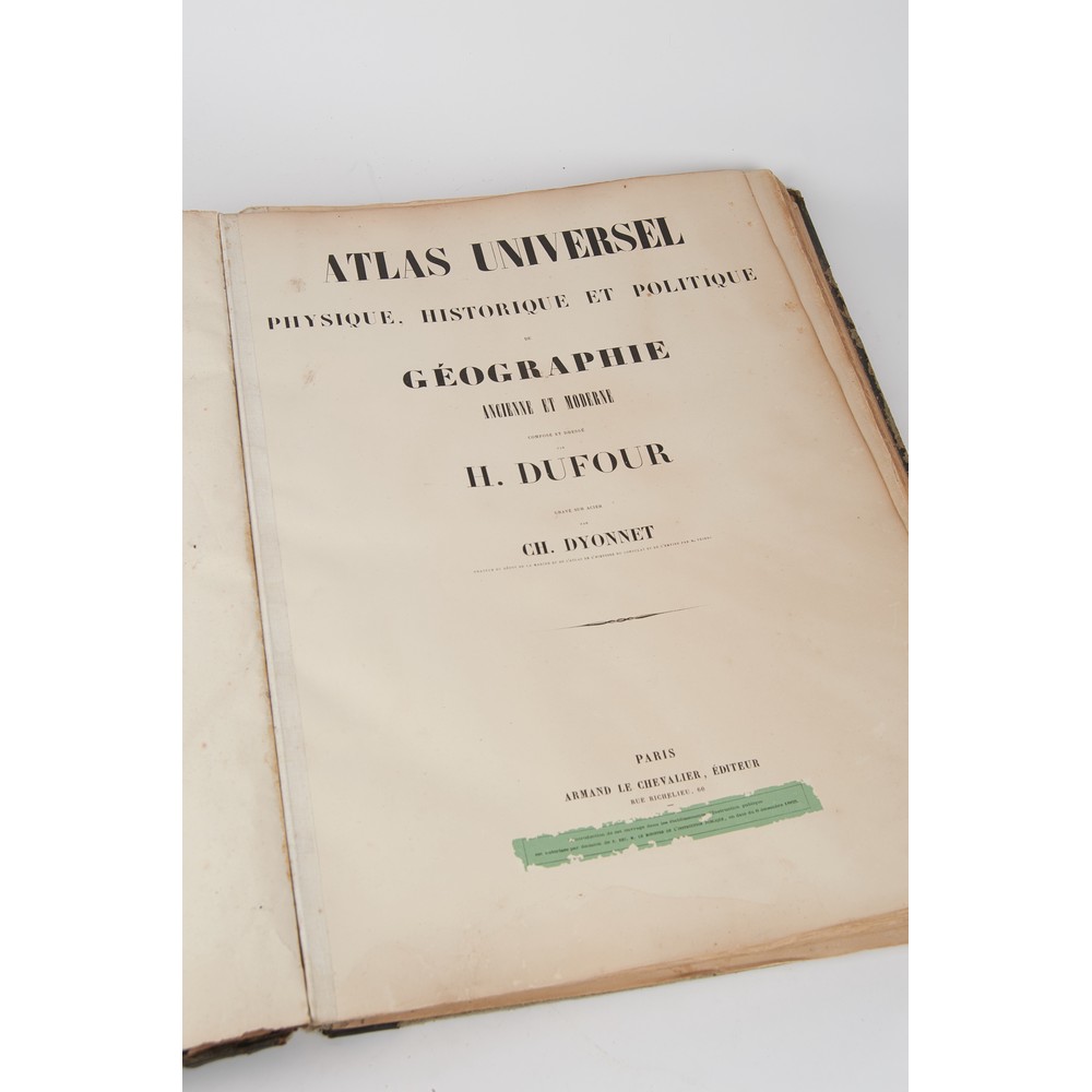 ATLANTE H. Doufour “?Atlas universel physique, historique et politique de geographie ancienne et - Image 3 of 3