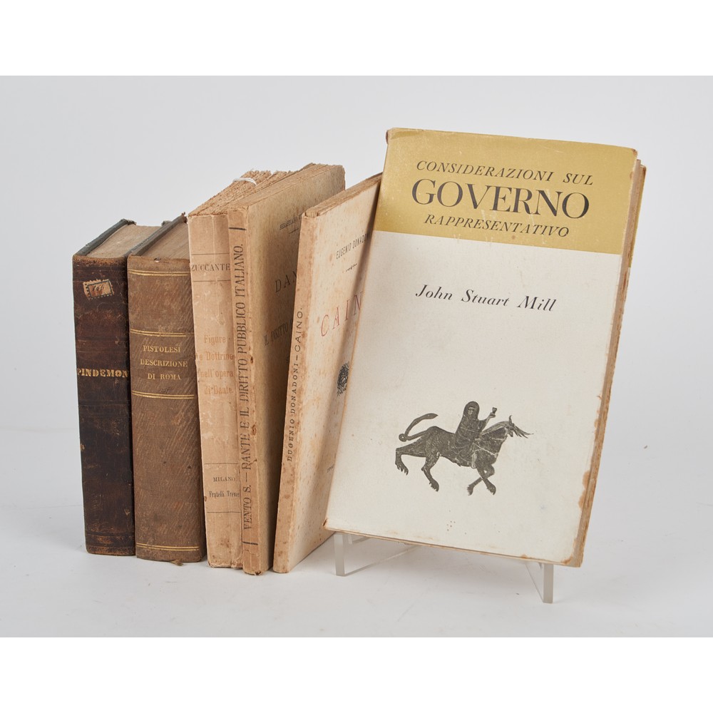 SEI VOLUMI di varia: 1) Erasmo Pistolesi "Descrizione di Roma", ed. Giovanni Gallarini, Roma 1855.