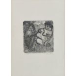 MINO MACCARI (Siena 1898 - Roma 1989) LITOGRAFIA "Figure", esemplare 132/150, firmato in basso a