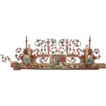 CHIAVE di carretto ed elemento in legno dipinto. Sicilia primi '900 Misure: cm 97 x 26 h cm 25 - 115