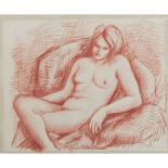 MICHELE REINA (XX secolo) SANGUIGNA su carta "Nudo di fanciulla" - 1973, firmato in basso a
