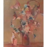 PIERO ALBIZZATI (Vermezzo 1922 - Milano 2009) OLIO su tela "Vaso con fiori", firmato in basso a