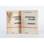 DUE VOLUMI AA. VV. "Letteratura Italiana. I Maggiori", ed. Marzorati, Milano 1956 (1963). Collana