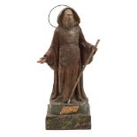 SCULTURA in cartapesta e terracotta raffigurante "San Francesco di Paola". Sicilia fine XVIII secolo