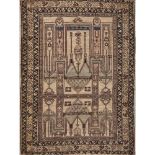 TAPPETO Melas, trama ordito e vello in lana. Persia XX secolo Misure: cm 184 x 123