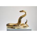 RONZAN Prod. Ceramica, Italia 1950 Raro serpente in ceramica degli anni 50 firmato alla base. (