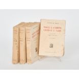 QUATTRO VOLUMI Francesco De Sanctis â€˜â€˜Saggi e scritti critici e variâ€™â€˜, ed. A. Barion, 1936.