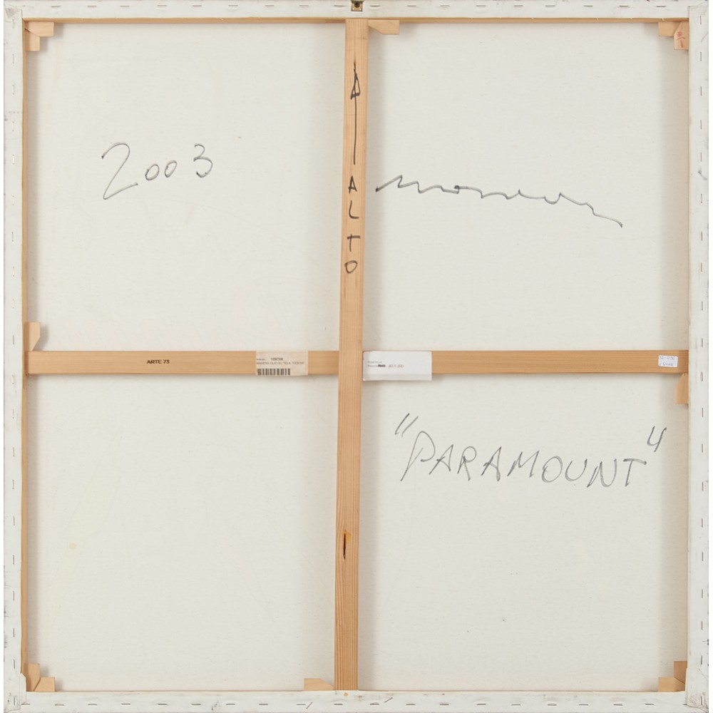 ENRICO MANERA (Asmara 1947) OLIO su tela "Paramount" - 2003 firmato sul retro. L'opera presenta - Image 2 of 2