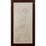 SALVATORE GREGORIETTI (Palermo 1870 - 1952) TECNICA MISTA "Studio di nudo femminile" firmato e