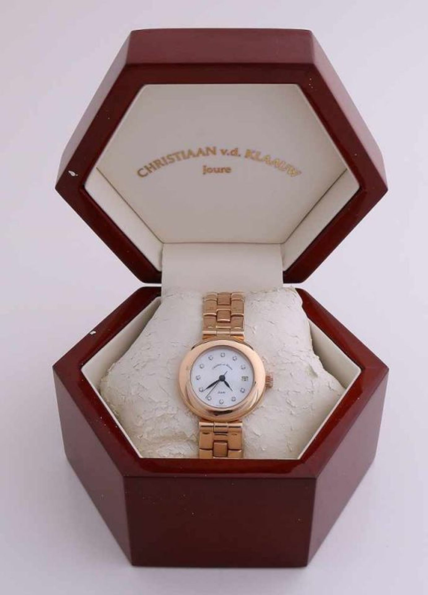 Particularly yellow gold women's watch, 750/000, Christiaan van der Klauw, automatic movement,