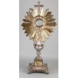 Unique silver monstrance, 950/000, Baroque, decorated with a seeing eye, cherubs, acanthus leaves