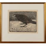 Jan Mankes. 1889 - 1920. Krähe. Holzschnitt auf Papier. Abmessungen: H 21 x B 26 cm. In guter