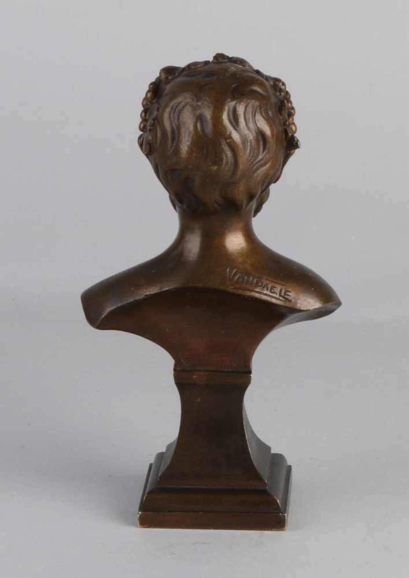 Antike Bronzebüste von Van Daele. LN Paris Gussstempel. Büstenfaun. 19. Jahrhundert. Größe: 18 cm. - Bild 2 aus 2